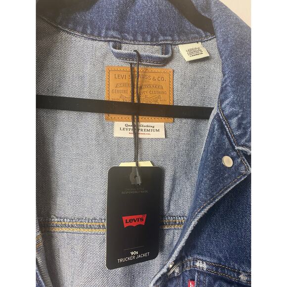 NWT LEVI'S JEAN JACKET BLUE MEDIUM - Picture 6 of 10